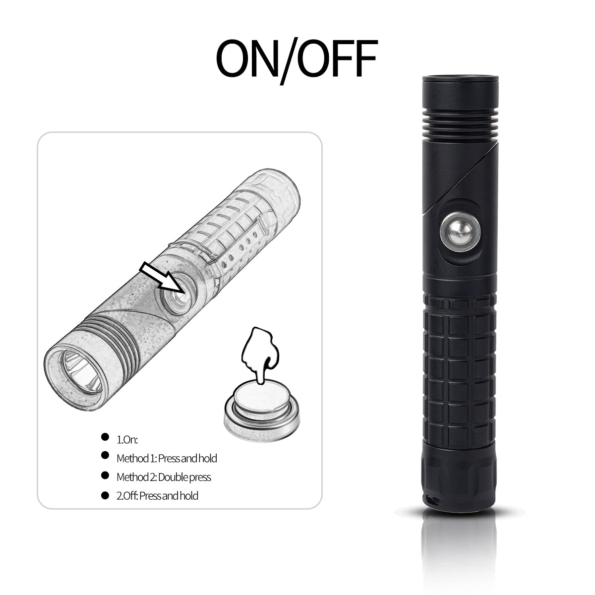 PoleShine Diving Flashlight - 1200 Lumens | 6 Modes | IPX8 Waterproof | Rechargeable | Adjustable Angle | 4800mAh Battery |TX1
