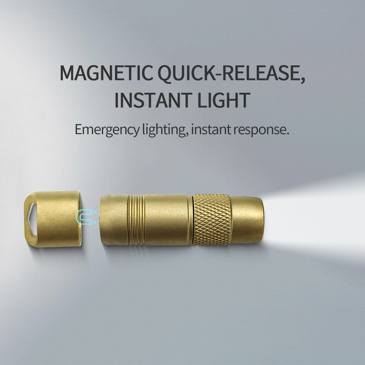 PoleShine Mini Flashlight - 160 Lumens| 3 Modes| Strobe | IPX6 Waterproof| Rechargeable | Titanium alloy | Magnetic Base |MN103