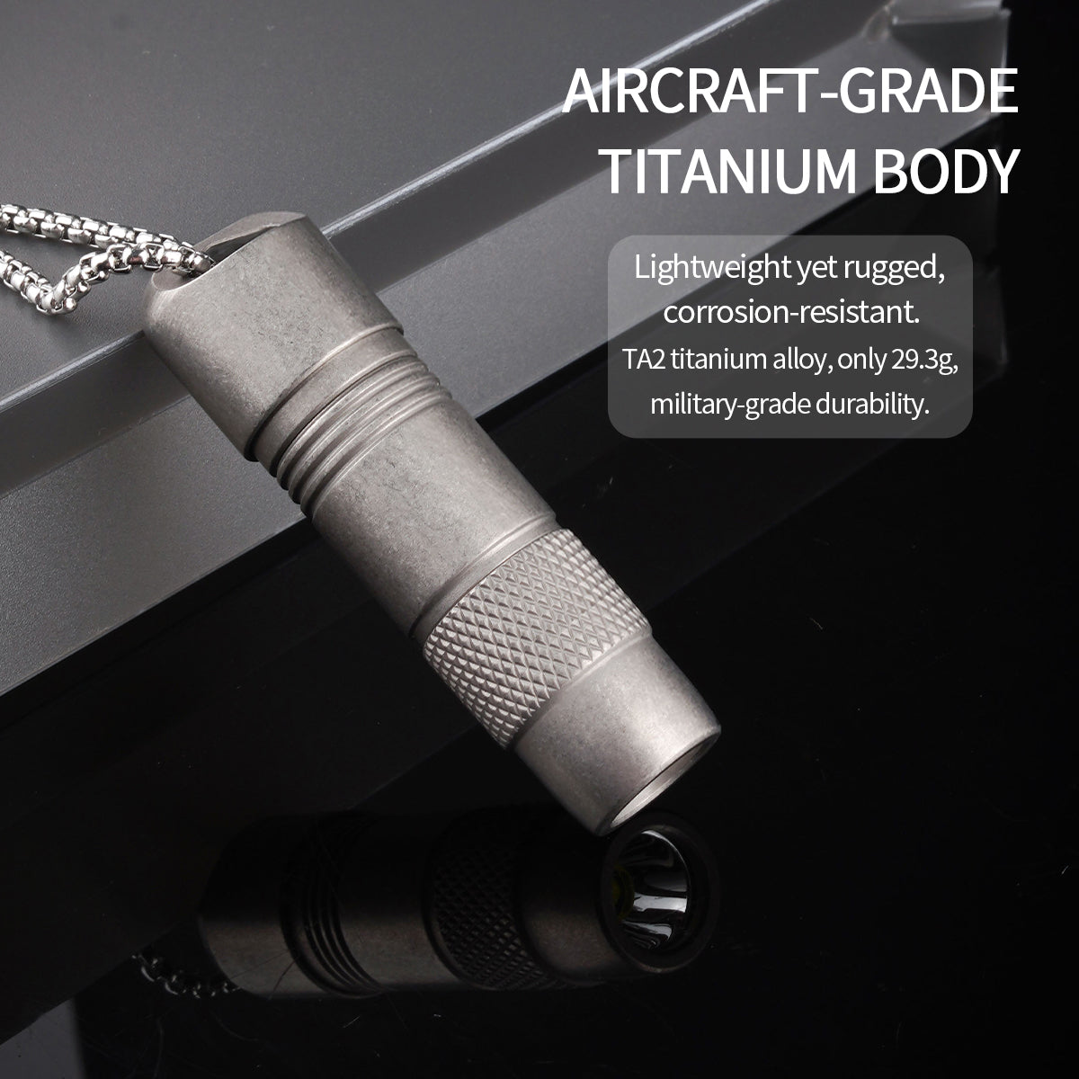 PoleShine Mini Flashlight - 160 Lumens| 3 Modes| Strobe | IPX6 Waterproof| Rechargeable | Titanium alloy | Magnetic Base |MN103