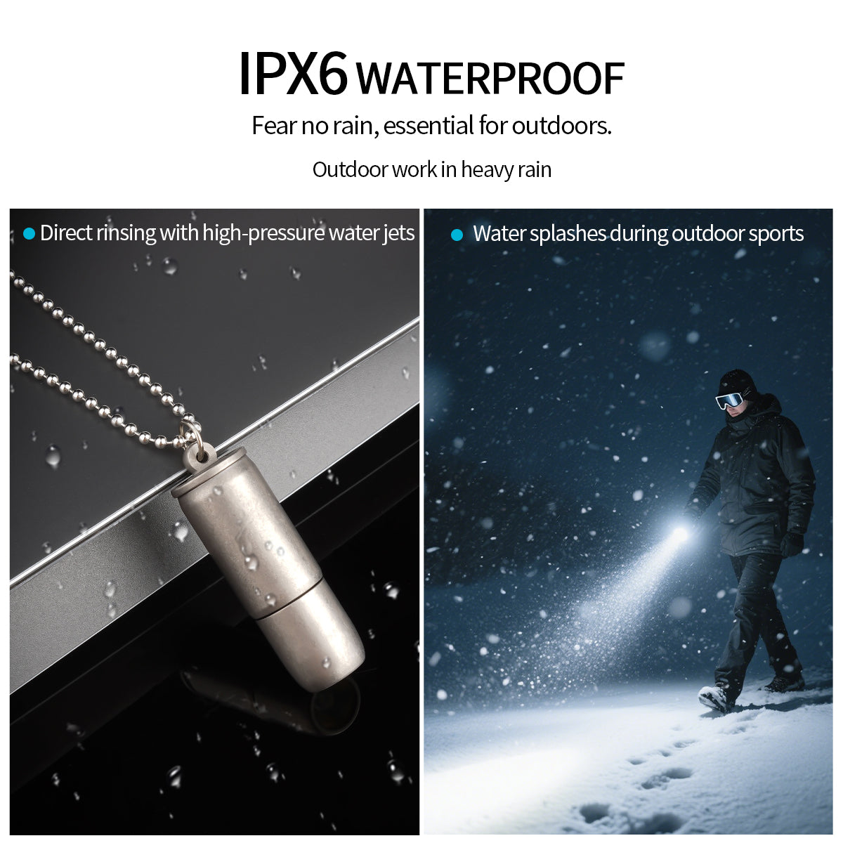 PoleShine Keychain Flashlight - 130 Lumens|3 Modes| Rechargeable|Titanium alloy |Waterproof|Elegant EDC Essential|ZD101