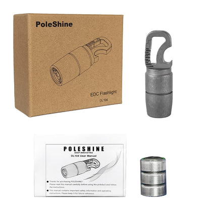‎PoleShine EDC Flashlight- 60 Lumens | Titanium |Waterproof|Bottle Opener|Multi-Tool | Practical EDC |DL104