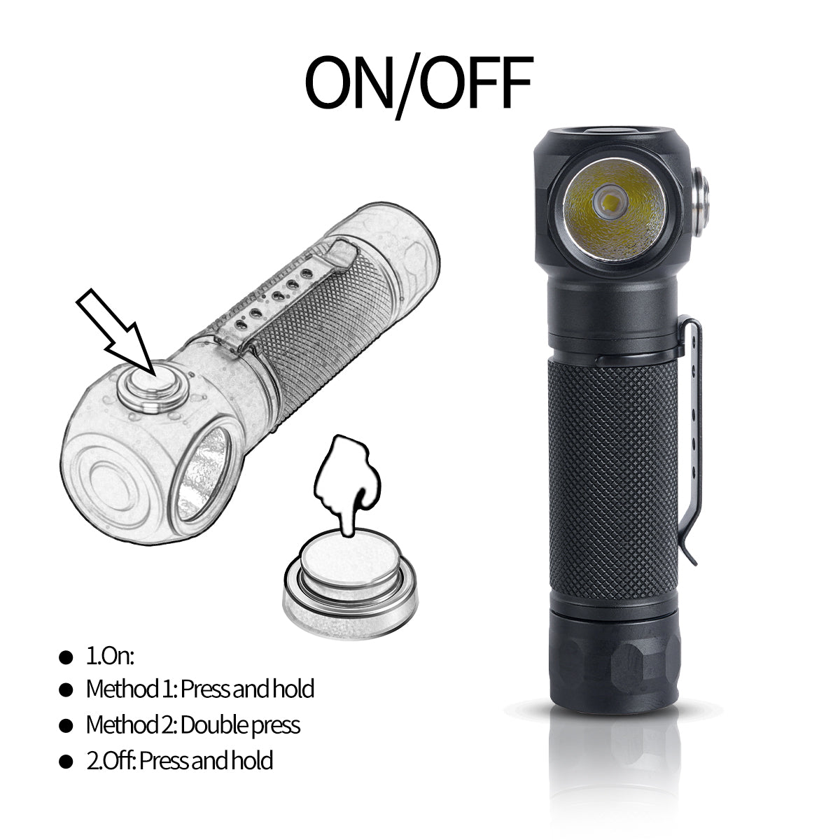 ‎PoleShine Dive Light - 1200 Lumens Flashlight|6 Modes|IPX8 Waterproof|Rechargeable|for Underwater Adventures|BD13