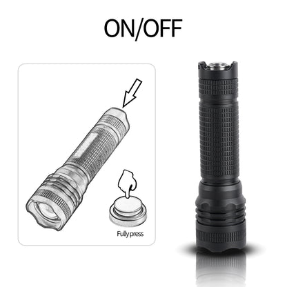 ‎PoleShine Pocket Flashlight - 600 Lumens | 5 Modes | Rechargeable | Strobe | SOS | 40H Extended Runtime |BD4