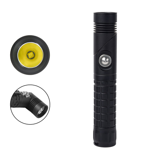 ‎PoleShine  Diving Flashlight - 1200 Lumens | 6 Modes | IPX8 Waterproof | Rechargeable | Adjustable Angle | 4800mAh Battery |TX1