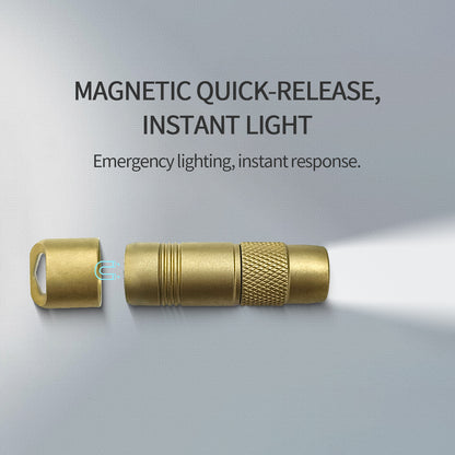 ‎PoleShine Mini Flashlight - 160 Lumens| 3 Modes| Strobe | IPX6 Waterproof| Rechargeable | Titanium alloy | Magnetic Base |MN103