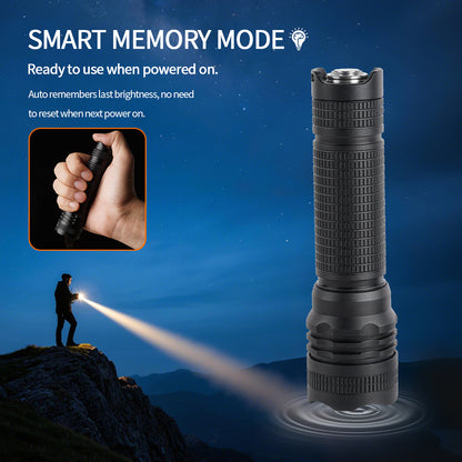 ‎PoleShine Pocket Flashlight - 600 Lumens | 5 Modes | Rechargeable | Strobe | SOS | 40H Extended Runtime |BD4