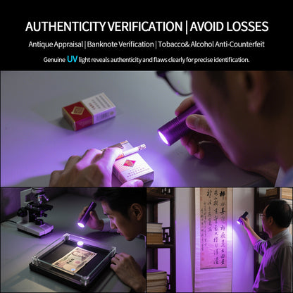 ‎‎PoleShine UV Flashlight - 365nm | High Definition Pure Ultraviolet | Black Light | Rechargeable|H1307