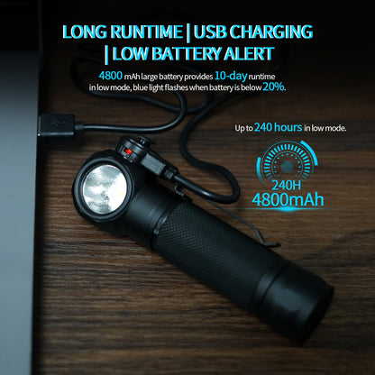 ‎PoleShine Dive Light - 1200 Lumens Flashlight|6 Modes|IPX8 Waterproof|Rechargeable|for Underwater Adventures|BD13