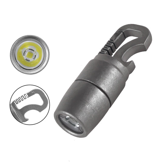 ‎PoleShine EDC Flashlight- 60 Lumens | Titanium |Waterproof|Bottle Opener|Multi-Tool | Practical EDC |DL104