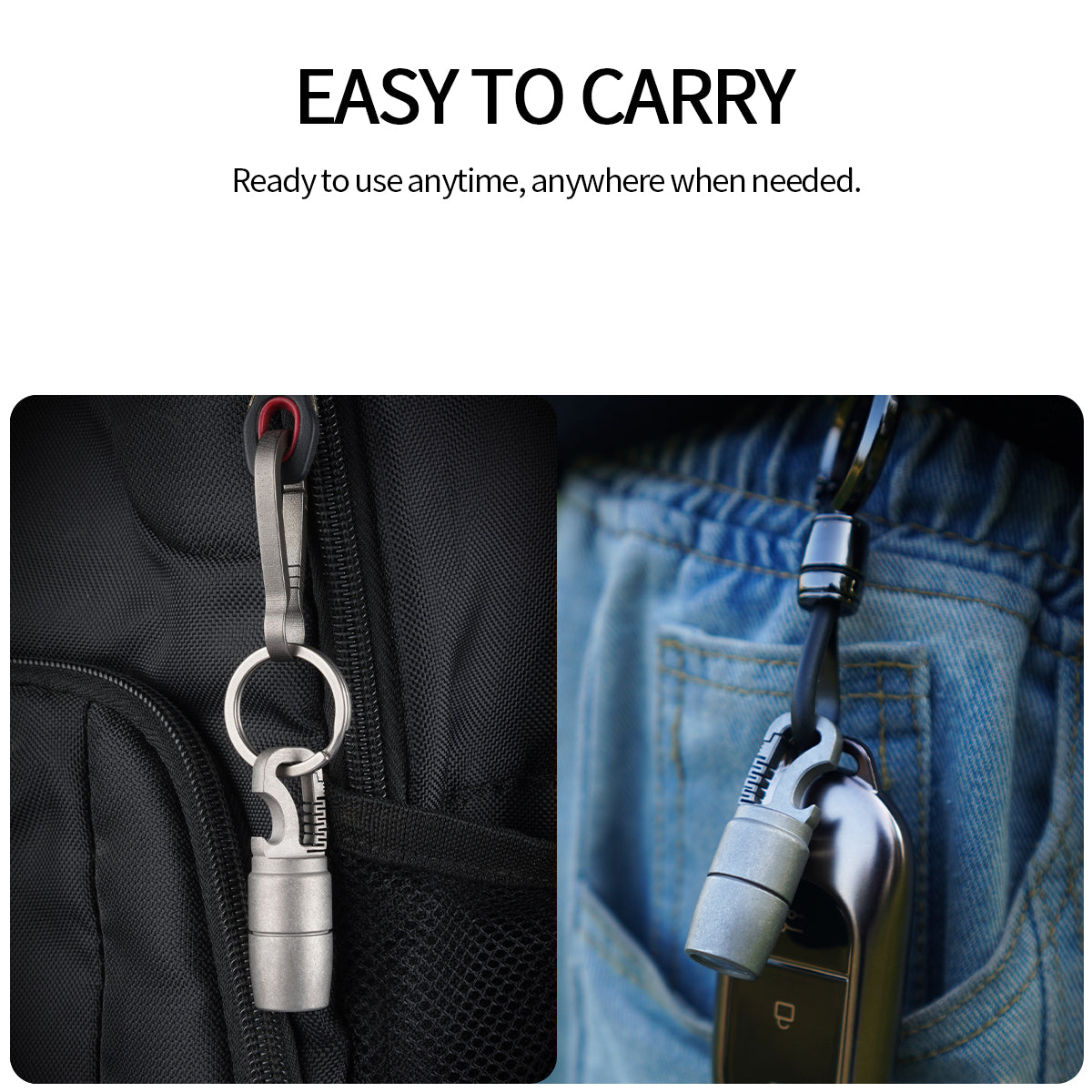 ‎PoleShine EDC Flashlight- 60 Lumens | Titanium |Waterproof|Bottle Opener|Multi-Tool | Practical EDC |DL104