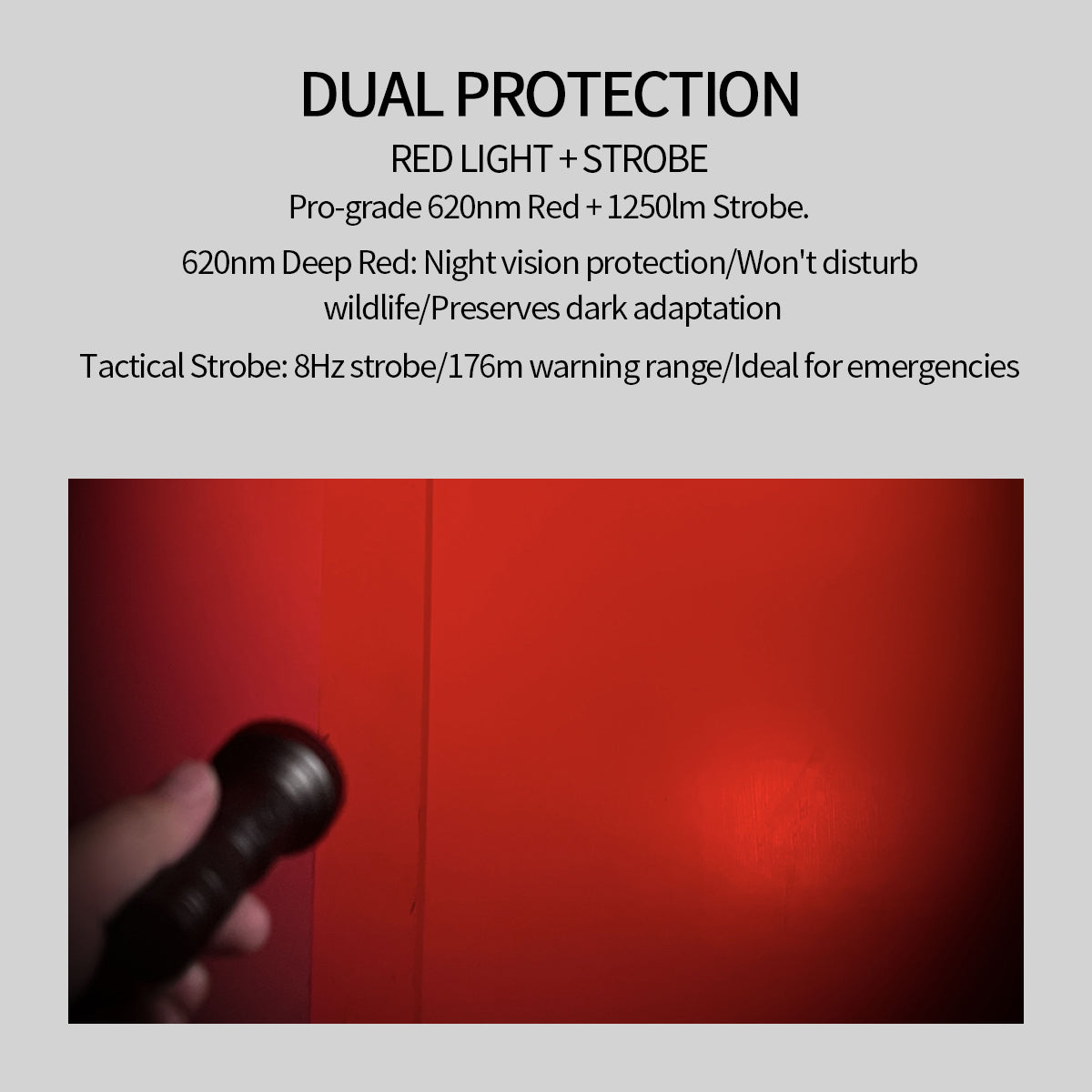 ‎PoleShine Pocket Flashlight 2000 Lumens |5 Modes | Red Light|Tactical Strobe|Practical EDC|DT901
