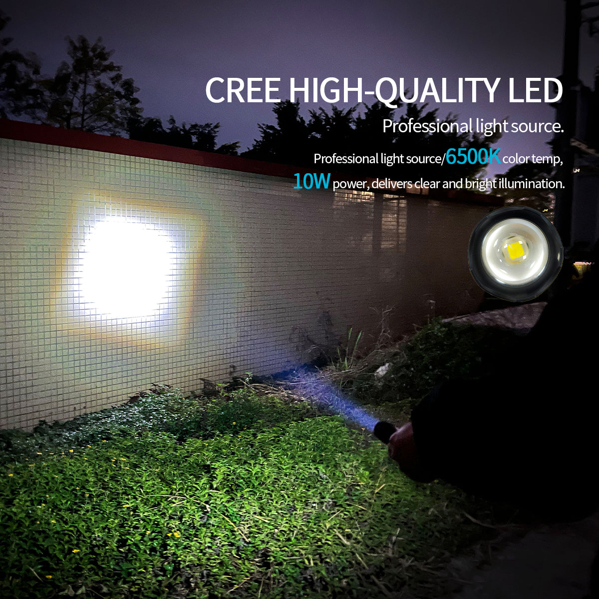 ‎PoleShine Pocket Flashlight - 600 Lumens | 5 Modes | Rechargeable | Strobe | SOS | 40H Extended Runtime |BD4