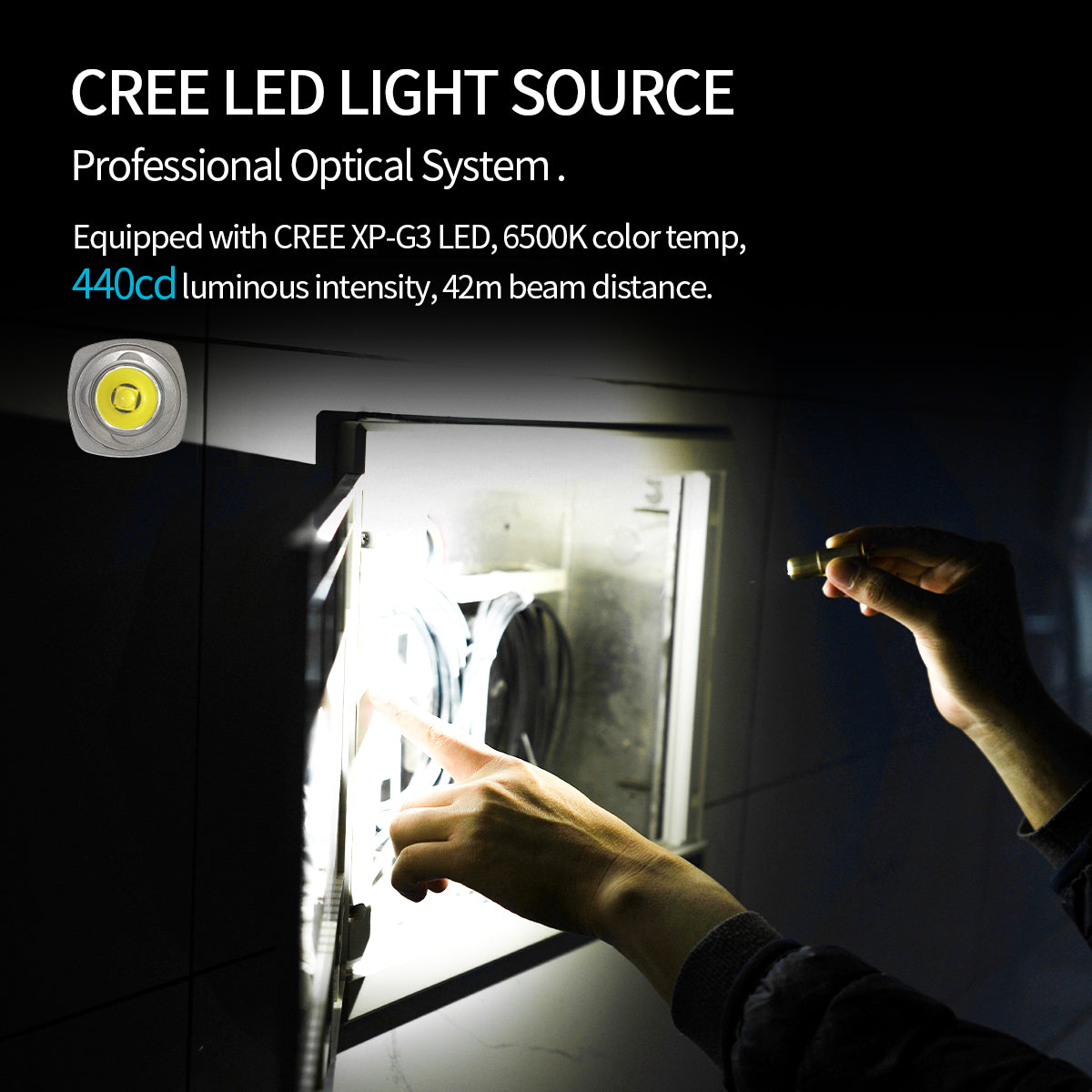 ‎PoleShine Keychain Flashlight - 165 Lumens|4 Modes|Tactical Strobe|Titanium alloy |Rechargeable|IPX6 Waterproof |MN105