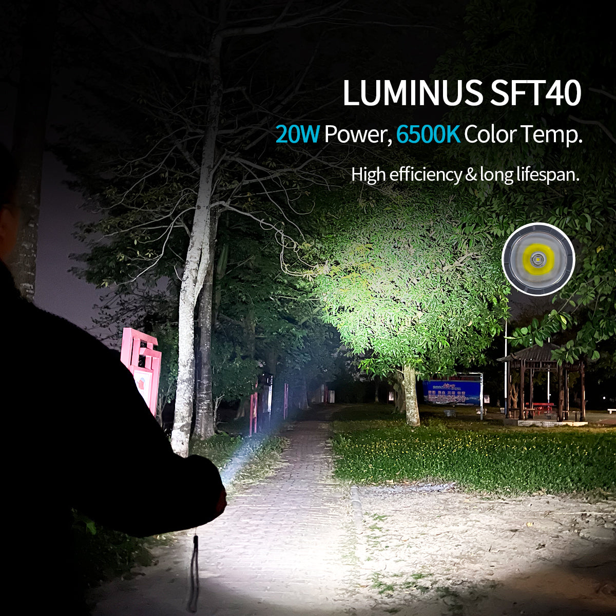 ‎PoleShine Tactical Flashlight - 2100 Lumens | 600m Beam | 4 Modes | Strobe | Rechargeable | 4800 mAh Battery | Waterproof | C8S-M