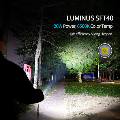 ‎PoleShine Tactical Flashlight - 2100 Lumens | 600m Beam | 4 Modes | Strobe | Rechargeable | 4800 mAh Battery | Waterproof | C8S-M