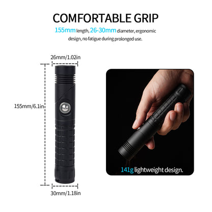 ‎PoleShine  Diving Flashlight - 1200 Lumens | 6 Modes | IPX8 Waterproof | Rechargeable | Adjustable Angle | 4800mAh Battery |TX1