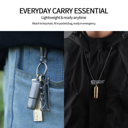 ‎PoleShine Keychain Flashlight - 130 Lumens|3 Modes| Rechargeable|Titanium alloy |Waterproof|Elegant EDC Essential|ZD101
