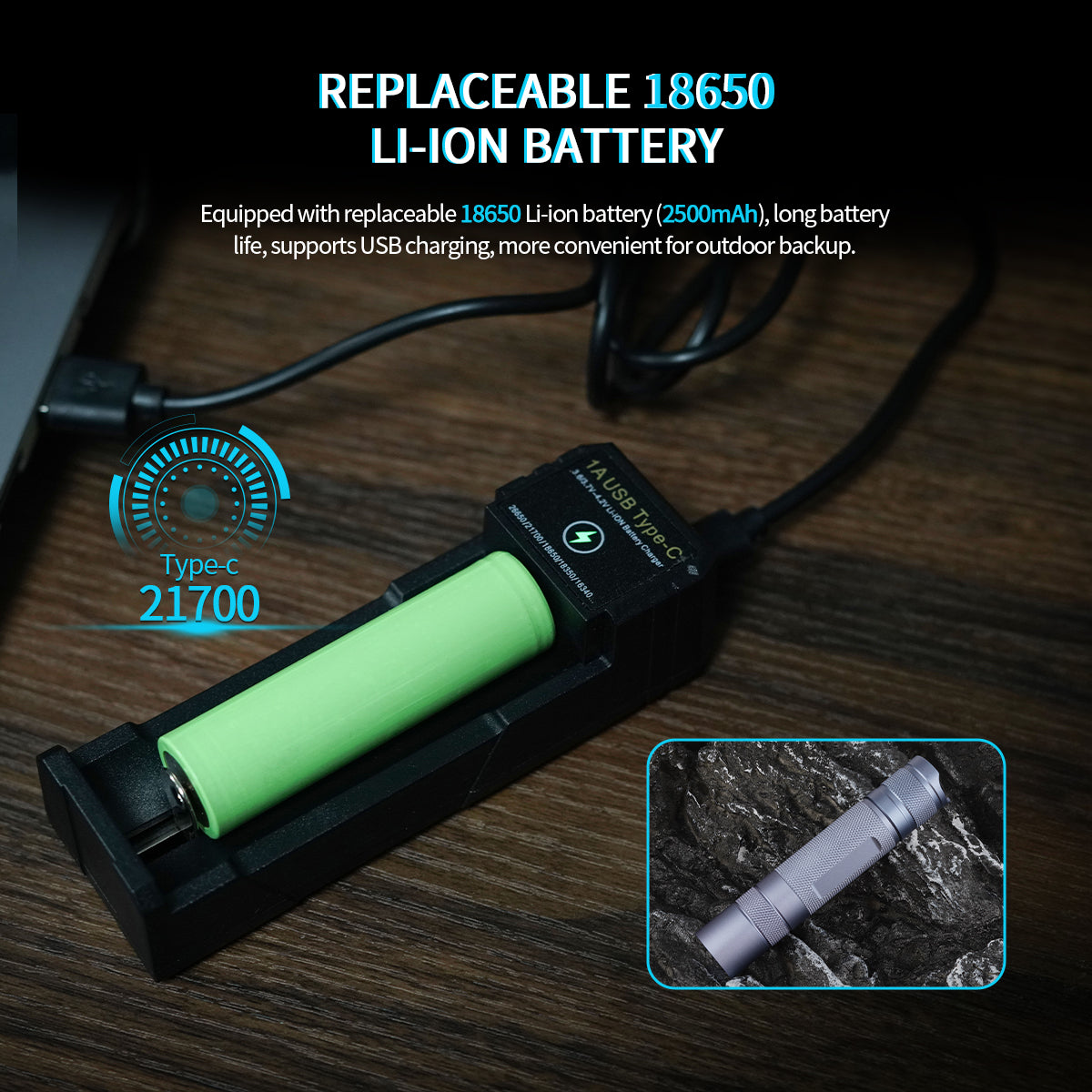 ‎‎PoleShine UV Flashlight - 365nm | High Definition Pure Ultraviolet | Black Light | Rechargeable|H1307