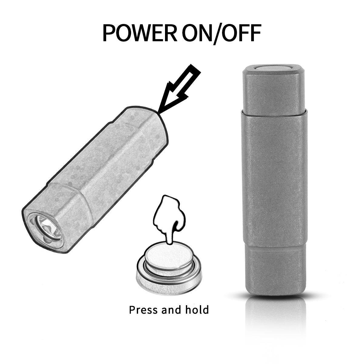 ‎PoleShine Keychain Flashlight - 165 Lumens|4 Modes|Tactical Strobe|Titanium alloy |Rechargeable|IPX6 Waterproof |MN105