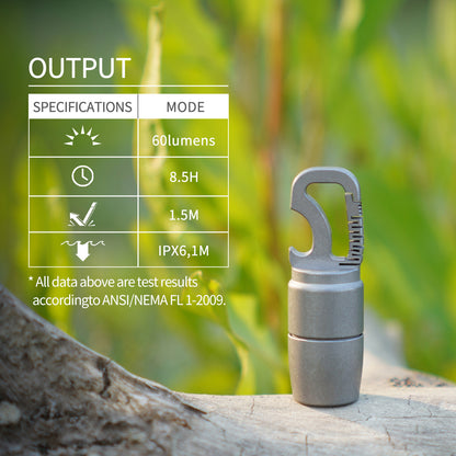 ‎PoleShine EDC Flashlight- 60 Lumens | Titanium |Waterproof|Bottle Opener|Multi-Tool | Practical EDC |DL104