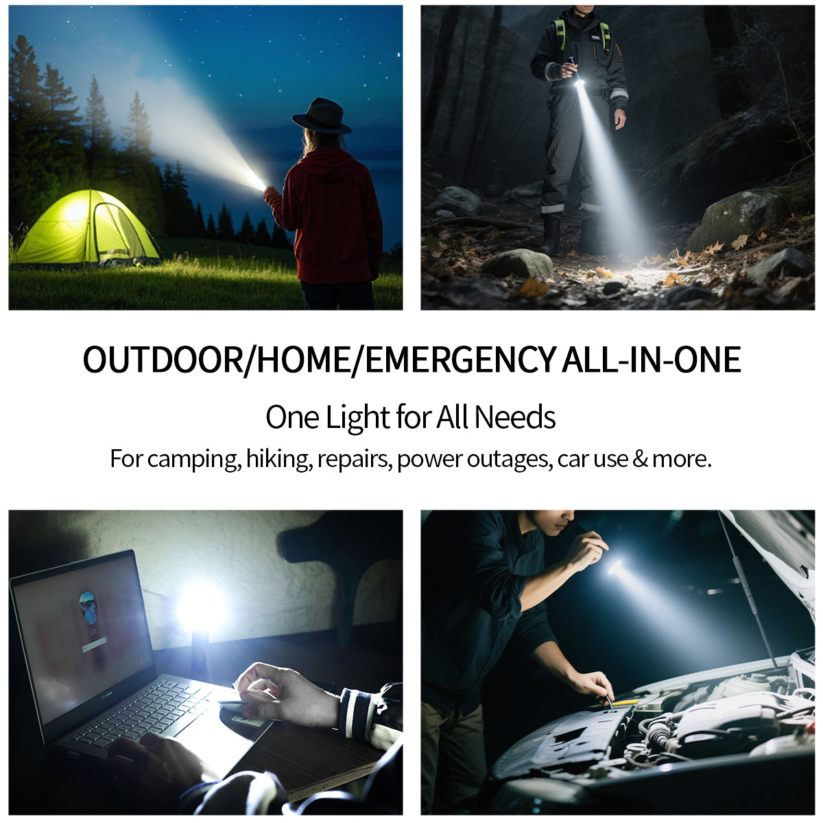 ‎PoleShine Pocket Flashlight - 600 Lumens | 5 Modes | Rechargeable | Strobe | SOS | 40H Extended Runtime |BD4